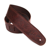 DSL Distressed Brown 2.5  Inch Leather Guitar Strap