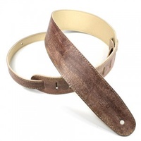 DSL 2.5 Inch Hand Dyed Brown Leather Guitar Strap