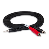 HOSA TECHNOLOY 3.5 mm TRS to Dual RCA Breakout Cable (6ft)