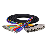 HOSA TECHNOLOGY Balanced TRS 1/4" (6.5mm) to XLR3M Interconnect Snake Cable (3m)
