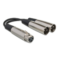 HOSA TECHNOLOGY Dual XLR3M to XLR3F Y Cable
