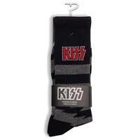 PERRIS Crew Socks Kiss Lightning Black