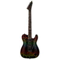 LTD Eclipse '87 Rainbow Crackle Electric Guitar