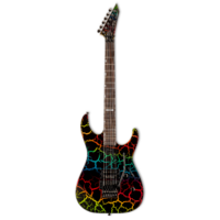 LTD Mirage Deluxe '87 Rainbow Crackle Electric Guitar