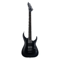LTD Deluxe MH-1000NTBB Bold Binding Satin Black Electric Guitar