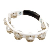 LP Cyclops Handheld Tambourine White w/Steel Jingles LP152