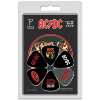 PERRIS LPACDC1 6-Pack AC/DC Licensed Guitar Pick Pack 