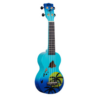MAHALO MD1HA Hawaiian Ukulele Blue Burst