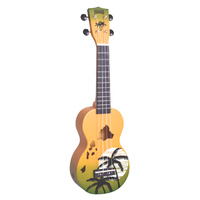 MAHALO MD1HA Hawaiian Ukulele Green Burst