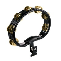MEINL ABS Mountable Tambourine Black w/Brass Jingles TMT2B-BK