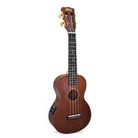 MAHALO MJ2VTTBR Transparent Brown Concert Electric Acoustic Ukulele