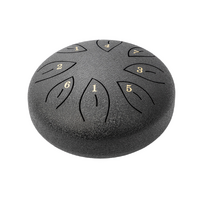 MANO PERCUSSION MPC36BK 6 Inch Metal Tongue Drum - Black