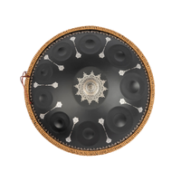 MANO PERCUSSION 22 Inch 10 Note Handpan - Black Mandala MPC70MBK