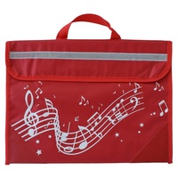 Musicwear Wavy Stave Music Satchel/School Bag - Red