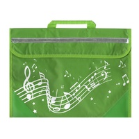 Musicwear Wavy Stave Music Satchel/School Bag - Green