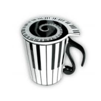Mug with lid - keyboard design