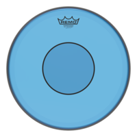 REMO Colortone Powerstroke 77 14 Inch Blue Drumhead w/Dot