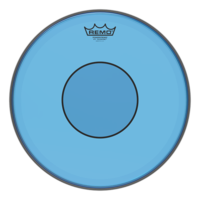 REMO Colortone Powerstroke 77 14 Inch Blue Drumhead w/Dot