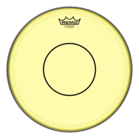 REMO Colortone Powerstroke 77 14 Inch Yellow Drumhead w/Dot