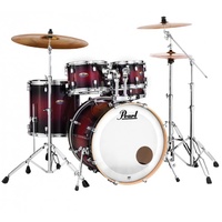 PEARL DECADE Maple 5 Pce Gloss Deep Red Burst Fusion Plus Drum Kit