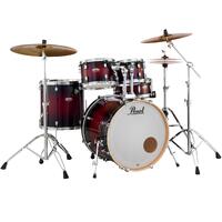 PEARL DECADE Maple 5 Pce Gloss Deep Red Burst Fusion Plus Drum Kit
