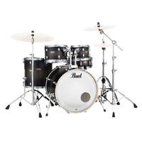 PEARL DECADE Maple 5 Pce Satin Black Burst Fusion Plus Drum Kit
