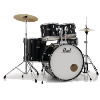 PEARL ROADSHOW-X Fusion Plus Jet Black Drum Kit with Pearl BRD-1 Cymbals