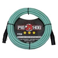 PIG HOG HEX 20ft Seafoam Green Free XLR Microphone Cable