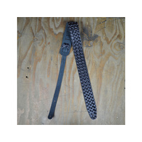 COLONIAL LEATHER 2.5" Suede Backed Black Hologram Guitar Strap