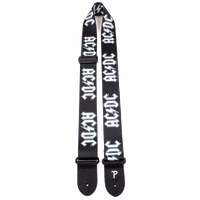 PERRIS PS1034 2" Polyester AC/DC White Logo Licensed Guitar Strap