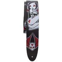 PERRIS PS11053 2.5" Temptation Hearts Leather Guitar Strap