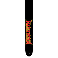 PERRIS PS2063 2.5" Leather Hi-Res "Megadeth" in Red Licensed Guitar Strap