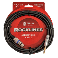 CARSON Rocklines 10ft Microphone XLR-Jack Cable