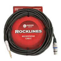 CARSON Rocklines 20ft Microphone XLR-Jack Cable