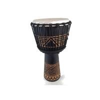 RHYTHM WAVE Djembe Jammer Series 50cm Drum African Carving Black