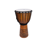 RHYTHM WAVE Djembe Jammer Series 50cm Drum African Carving Natural