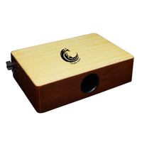 RHYTHM WAVE Cajon Laptop Teak Faceplate and Coffee Brown Sides