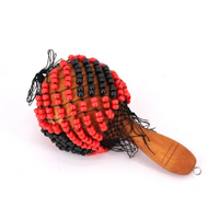 RHYTHM WAVE Beaded Wood Maraca