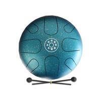 RHYTHM WAVE Metal Tongue Drum 8 Note Aqua Blue