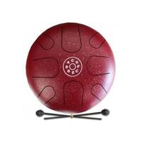 RHYTHM WAVE Metal Tongue Drum 8 Note Red