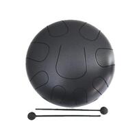 RHYTHM WAVE Metal Tongue Drum 9 Note Black