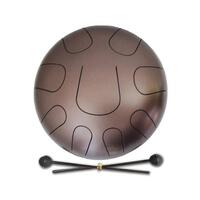 RHYTHM WAVE Metal Tongue Drum 9 Note Brown