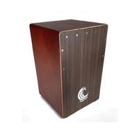 RHYTHM WAVE Cajon Regular Series Ebony Faceplate and Cocoa Brown Side