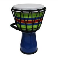 RHYTHM WAVE Djembe Roped 7 Inch Blue PVC
