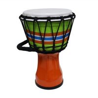 RHYTHM WAVE Djembe Roped 7 Inch Orange PVC