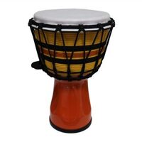 RHYTHM WAVE Djembe Roped 7 Inch Red PVC