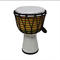 RHYTHM WAVE Djembe Roped 7 Inch White PVC