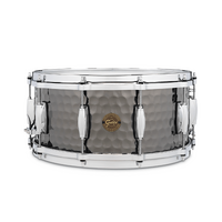 GRETSCH Full Range 14x6.5 Hammered Black Steel Snare Drum