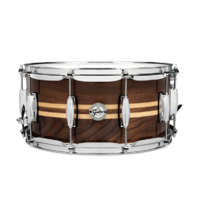 GRETSCH Full Range 14x6.5 Inch Walnut w/ Maple Inlay Snare Drum
