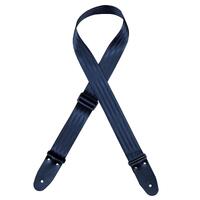 COLONIAL LEATHER Seatbelt Herringbone Black Guitar Strap